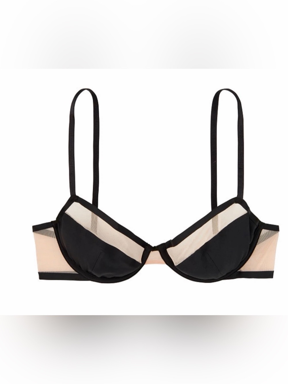 VICTORIA'S SECRET LUXE LINGERIE Unlined Mesh Demi Bra size 32 DDD